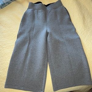 Gray Wide Leg crop lululemon space high waisted pant NEW